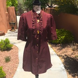 Jennie Han Shirtdress with Ruffles Size M